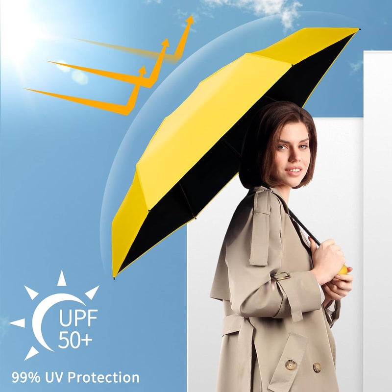 Yoobure Travel Umbrella Portable Compact Umbrellas, Pocket Mini for Purse, Umbrellas for UV Sun & Rain Small for Backpack, Umbrella with Case Folding for Kids Women - Image 5
